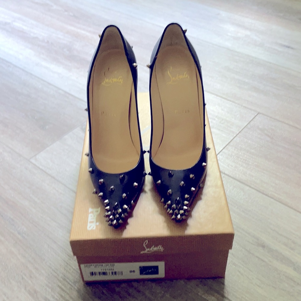 Christian Louboutin Pumps (Used) - Black Spiked - Picture 3 of 4